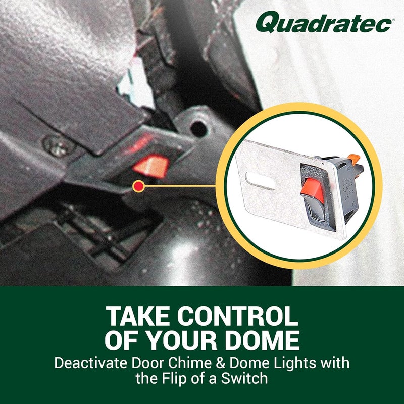 Quadratec Deluxe Dome Light Switch & Bypass Harness Kit - Fits Jeep Wrangler TJ & LJ Unlimited 1997-2006 - No Drill Installation - Drive Doorless with Ease - Disable Door Chime & Interior Lighting - Image 2